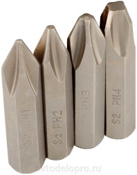 40007 Набор насадок для ударной отвертки (РН1;2;3;4*36мм S2) "Professional" АвтоДело