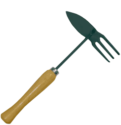 Рыхлитель-мотыжка 3-х зуб.комби (дерев.ручка) FT 401-E