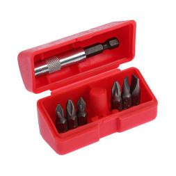 Набор насадок-бит Mr.Logo "CR-V" 7 предетов PH, PZ, SL (красный) SD-801B-AJ