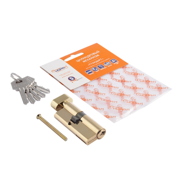 Цилиндр.мех-м ЛУВ-90 (латунь) (55-35в)  "Нора-М"