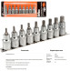 39835 Набор головок вставка TORX T20-T60 (DR1/2"; 9пр,планка) АвтоДело