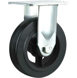 Колесо большегрузное обрезиненное 4" (100мм) 130/4,0 не поворотное FCD 46