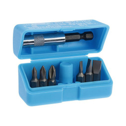 Набор насадок-бит Mr.Logo "CR-V" 7 предетов PH, SL (синий) SD-801B-AS