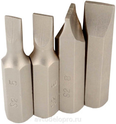 40008 Набор насадок для ударной отвертки (шлиц5;6;8;9*36мм S2) "Professional" АвтоДело