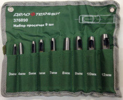 376890 Набор просечек 9 предм.(3,4,5,6,7,8,9,10,12 мм)