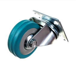 Колесо аппаратное серая резина поворотное SIZE: 2"  Нагрузка 65кг.  SCg-25