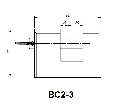Замок навесной ЗЕНИТ ВС2-3