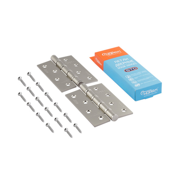 Петля унив.сталь 4"-4ВВ FНР-ЕСО РВ (лат.покр.) (100*75*2,5)  "Нора-М"