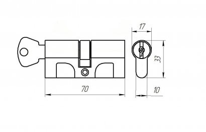 Механизм цилиндровый МЦ 1 ОМЕГА