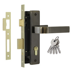 Замок врезной №107-70 Л (ст.бронза)  "Нора-М"