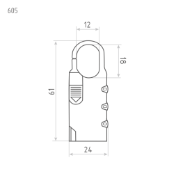 Замок навесной кодовый 605 (зеленый) "Нора-М"