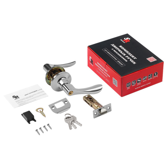 Защелка м/к (ключ/фикс.) ЗВ3-01 (хром)  ISPARUS НОРА-М