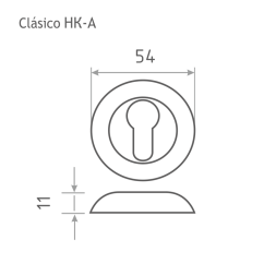 Накладка под ключ НК-А (хром) "Нора-М"