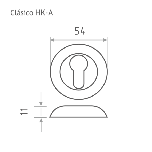 Накладка под ключ НК-А (хром) "Нора-М"