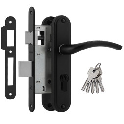 Замок врезной 796А-55 мм (черный) НОРА-М