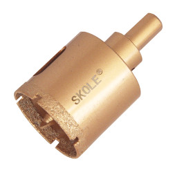 Коронка алмазная по керамограниту с центрирующим сверлом 42мм  SKOLE