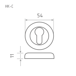 Накладка под ключ НК-С (золото) "Нора-М"