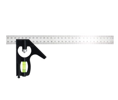 Угольник регулируемый с уровнем,  300мм ON