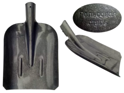 Лопата совковая с ребрами жесткости "Рельсовая сталь" 700гр.  б/ч S-2 (12шт)