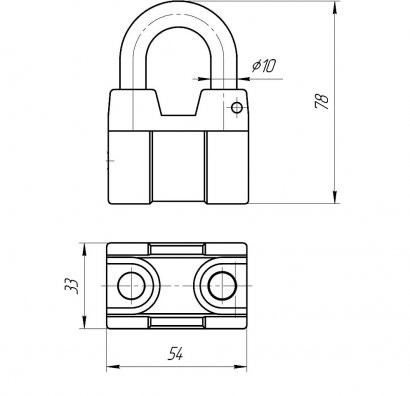 Замок навесной ЗЕНИТ ВС4А