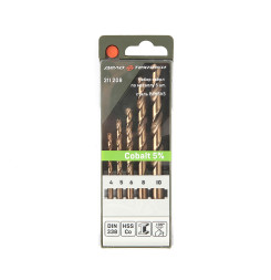 211208 Набор сверл по металлу Cobalt 5% ( D 4-10 мм), 5шт