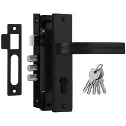 Замок врезной 706К-61,5 мм (черный) НОРА-М