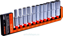 39853 Набор головок высоких 11пр.(DR1/2";6РТ,8-24мм; холдер) АвтоДело