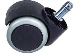 Колесо мебельное 50 мм штырь D11 обрезиненное 6009050D11