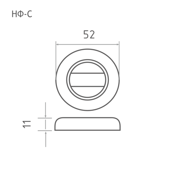 Накладка под фиксатор НФ-С (золото)  "Нора-М"