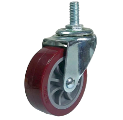 Колесо мебельное поворотное 50мм болт М10 кр.пластик  8004050