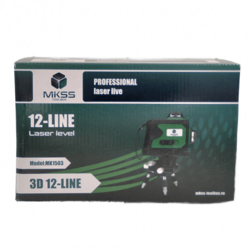 Лазерный уровень (3D нивелир) MKSS 12 луч зеленый MK1503