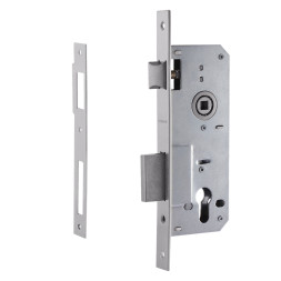 Корпус замка КЗВ-102 (85мм) (хром) 45мм  "Нора-М"