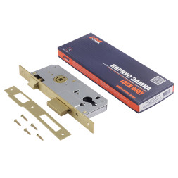 Корпус замка КЗВ-102 (85мм) (хром) 45мм  "Нора-М"