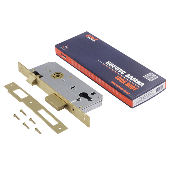 Корпус замка КЗВ-102 (85мм) (хром) 45мм  "Нора-М"