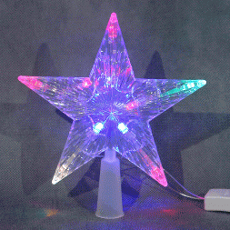 Звезда на елку светящаяся светодиодная большая