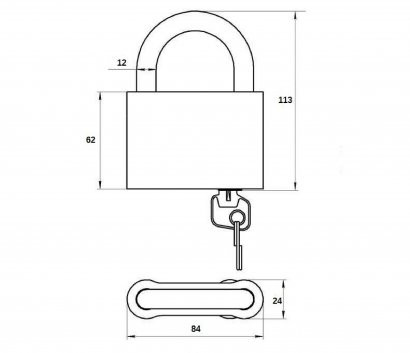 Замок навесной ЗЕНИТ ВС1.03