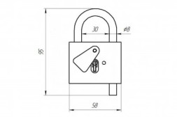 Замок навесной ЗЕНИТ контрольный ВС5