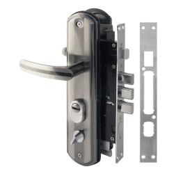 Замок врез. N200-68 ECO П (мат.хром-черн.никель)  "Нора-М"