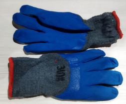 А-30-1 Перчатки х/б плотные со специальным покрытием "Пена" (10шт.)