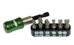 Н-р насадок 7 шт + удл.для бит 62 мм. Quick