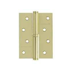 Петля сталь 750-4" (латун.покр.)левая (100*75*2,5) №2  "Нора-М"