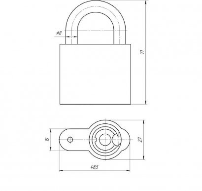 Замок навесной ЗЕНИТ ВС 26