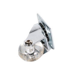 Колесо прозрачное PU поворотное  35мм SCP 15 ПР