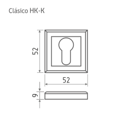 Накладка под ключ НК-К (ст.бронза) "Нора-М"