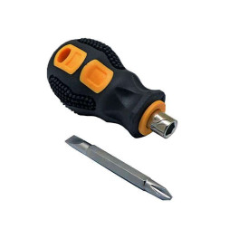 Отвертка переставная обрезиненная короткая