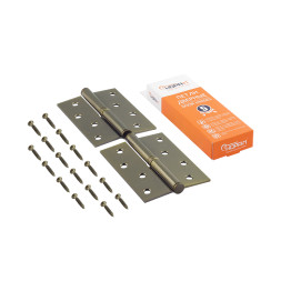 Петля сталь 750-4" (хром.покр.)левая (100*75*2,7) №2  "Нора-М"