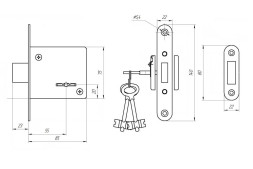 Замок врезной ОМЕГА ЗВ8-4 (3кл)