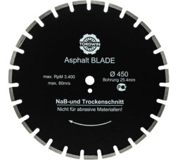 Диск алмазный "асфальт" 450*10*25,4 TORGWIN