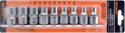 39869 Набор головок TORX E10-E24 (DR1/2, 9пр. планка) PRO АвтоДело