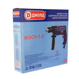 Машина ручная электрическая сверлильная ударно-вращальная 850Вт (МЭСУ-1-2) "ДИОЛД"